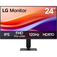 LG 24" FHD IPS Monitor 24U411A-B 120Hz 5ms (HDMI/DVI/VESA), New