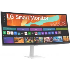 LG Smart Gaming Monitor 34" WQHD Curved Display with webOS - White, (HDMIx2 SPK VESA), New
