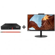 (Limit QTY) LENOVO M720Q Tiny: i5-8400T 1.70GHz 16G 250GB SSD + (Borderless) Lenovo ThinkVision T22v-10 21.5'' FHD IPS 1080P HDMI Monitor w/ SPK CAM, 30 Days Warranty