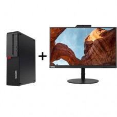 Lenovo M910S SFF: Core i5-6500 3.2GHz 16GB 256GB SSD + (Borderless) Lenovo ThinkVision T22v-10 21.5'' FHD IPS 1080P HDMI Monitor w/ SPK CAM, 30-Day Warranty