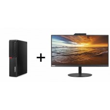Lenovo M920S SFF: Core i5-8500 3.00GHz 8G 500GBsataHDD + Lenovo T24V-10 1080p HDMI/DP/VGA Monitor CAM SPK, Refurbished, 30 Days Warranty