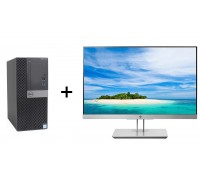DELL 7040 Tower: Core i5-6600 3.30GHz 8G 500GB + HP EliteDisplay E223 21.5'' Monitor (HDMI/DP/VGA/VESA), 30 Days Warranty