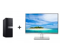 DELL 3070 Tower: Core i5-9500 3.00GHz 8G No-HDD + HP EliteDisplay E223 21.5'' Monitor (HDMI/DP/VGA/VESA), 30 Days Warranty