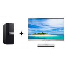 DELL 3070 Tower: Core i5-9500 3.00GHz 8G No-HDD + HP EliteDisplay E223 21.5'' Monitor (HDMI/DP/VGA/VESA), 30 Days Warranty