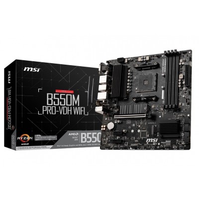 (AM4) MSI PRO B550M PRO-VDH WIFI AM4 AMD B550 SATA 6Gb/s USB3.0 Micro ATX Motherboard (AM4) MSI PRO B550M PRO-VDH WIFI AM4 AMD B550 SATA 6Gb/s USB3.0 Micro ATX Motherboard