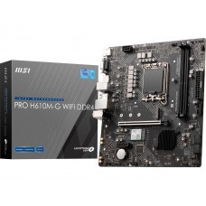(LGA1700) MSI PRO H610M-G WIFI DDR4 LGA 1700 Intel H610 SATA 6Gb/s Micro ATX Motherboard