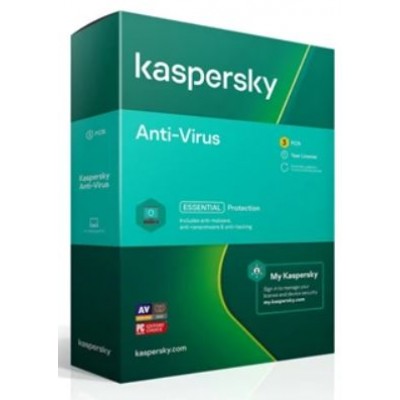 (New Arrival) Kaspersky Anti-Virus 3-Device - 1 Year retail box (PC only)