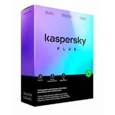 Kaspersky Plus 5-Device - 1 year with unlimited VPN retail box, PC/Mac/Android, English/French (Bilingual)
