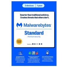 (PC/MAC/Android) Malwarebytes Premium V3 3-device 1-YEAR Bilingual (En/Fr) Retail Package Product Key Card