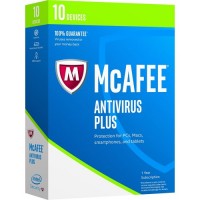 Mcafee Anti-Virus Plus 10-Device/User, PC/MAC, Bilingual (EN/FR)