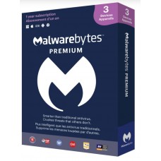 (PC/MAC/Android) Malwarebytes Premium V3 3-device 1-YEAR Bilingual (En/Fr) Retail Package Product Key Card