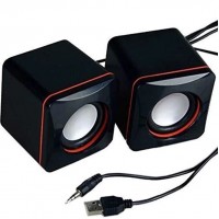 (Limit 12) Red Line Cube Speaker, USB Power/Audio Output
