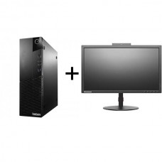 Lenovo M93P SFF: Core i5-4570 3.2GHz 4G 500GB-SATA COA + Lenovo 22" Refurbished Monitor W/ HDMI CAM SPK