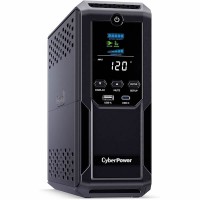 CyberPower CP1500AVRLCD3 Intelligent LCD UPS System, 1500VA/900W, 12 Outlets, AVR, Mini Tower, Black