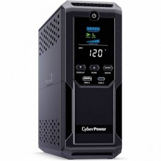CyberPower CP1500AVRLCD3 Intelligent LCD UPS System, 1500VA/900W, 12 Outlets, AVR, Mini Tower, Black